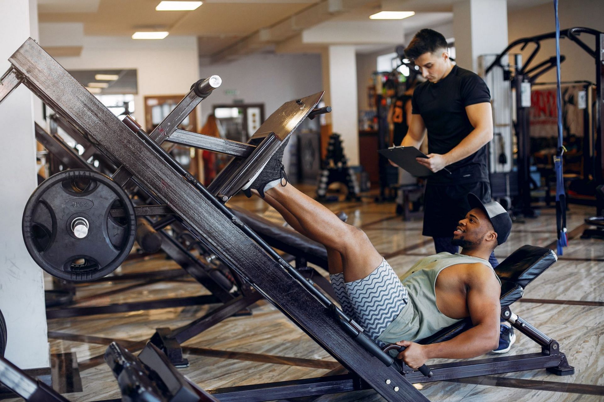 Leg press. (Image credits: Freepik)